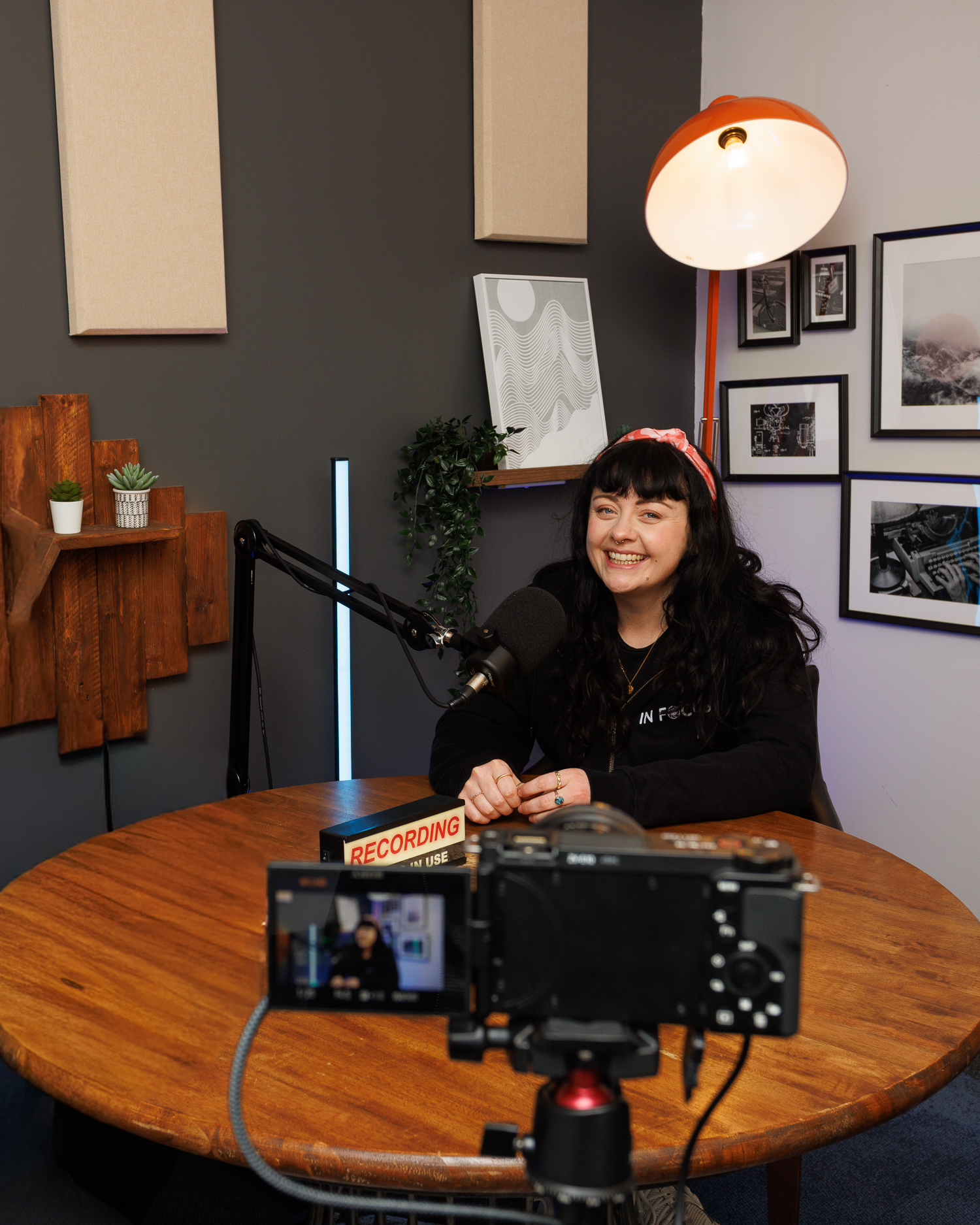 Professional podcast recording equipment at Hampshire Podcast Studios